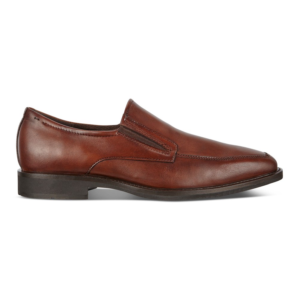 ECCO Mens Slip On Brown - Calcan - IQJ-069274